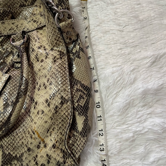 MICHAEL KORS rare snakeskin tote shoulder bag large - Picture 13 of 13